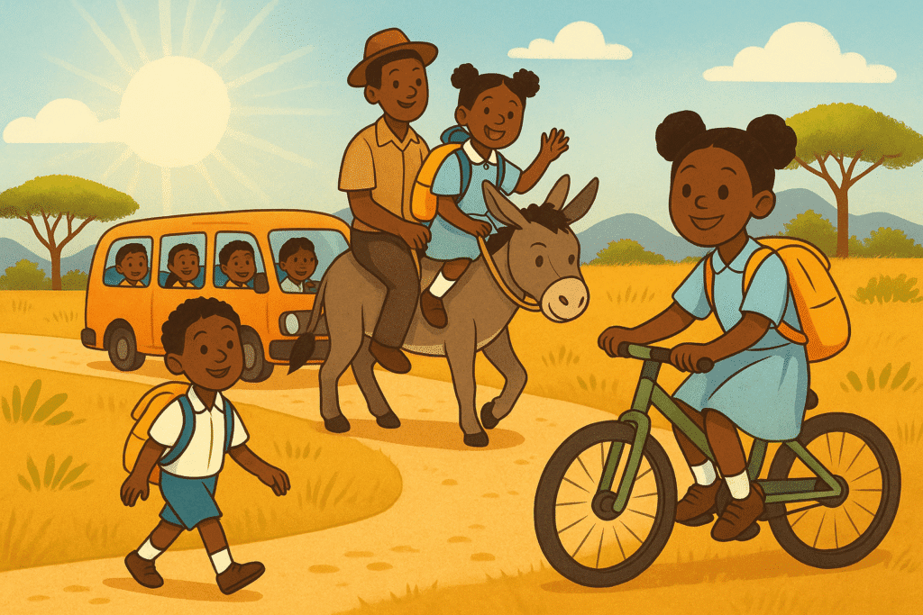 how do kids go to school in africa
