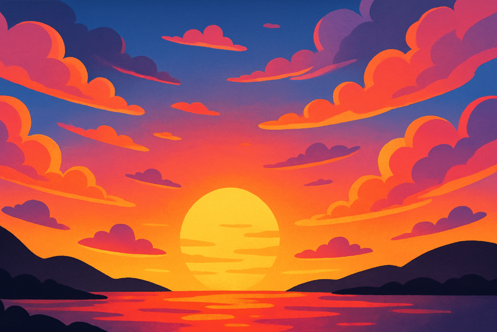 Why does the sky change colors at sunset
