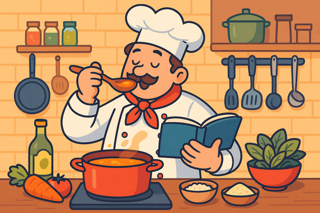 How do chefs create new recipes