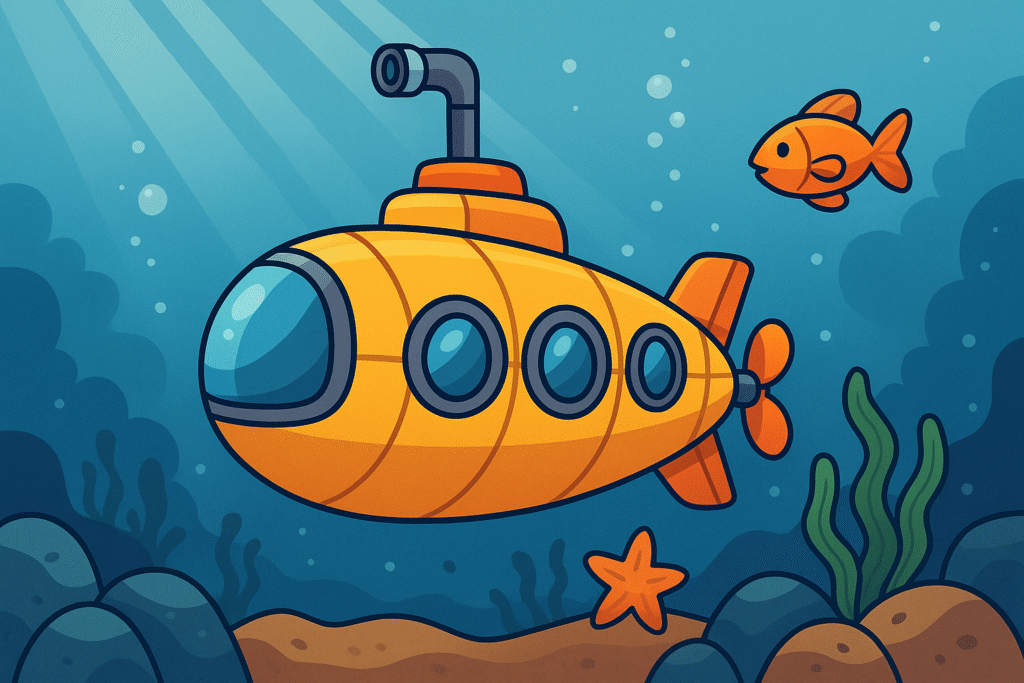 How does a submarine go underwater