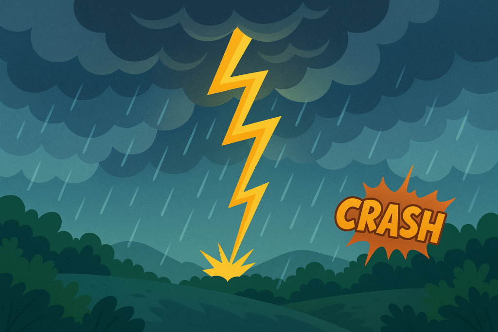 How does lightning happen during a storm