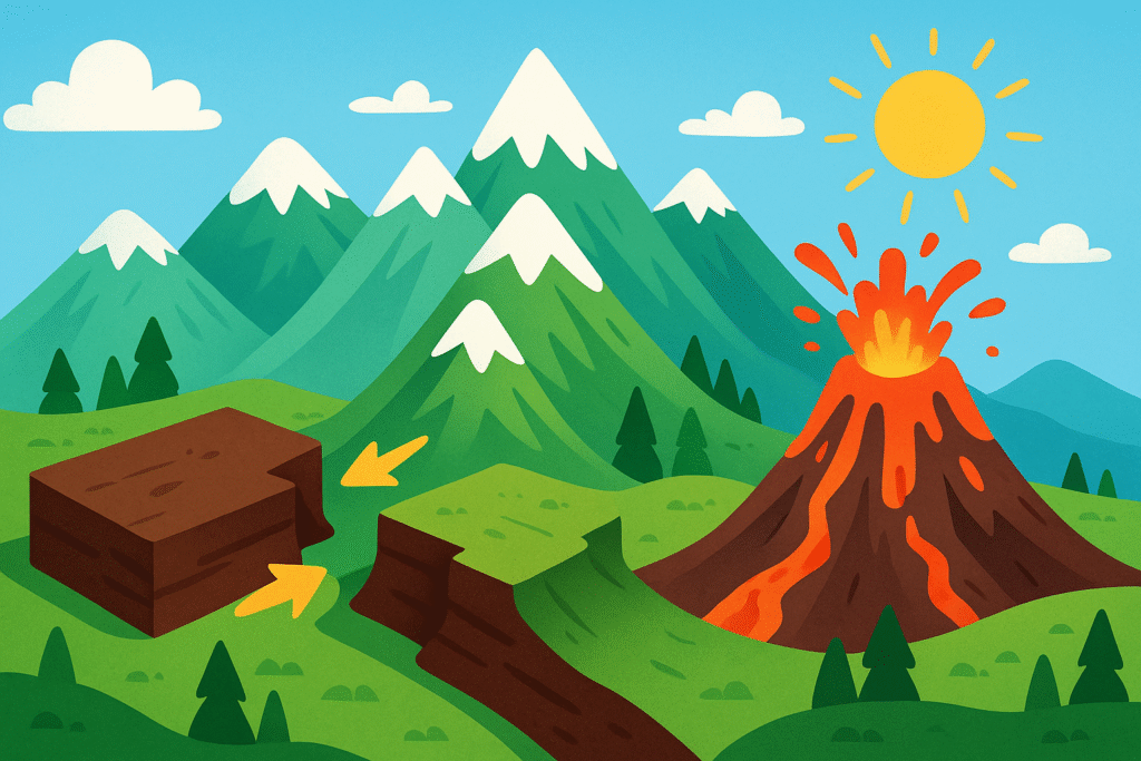 What causes mountains to form