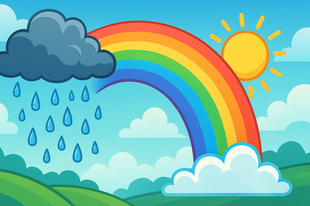 What makes a rainbow appear