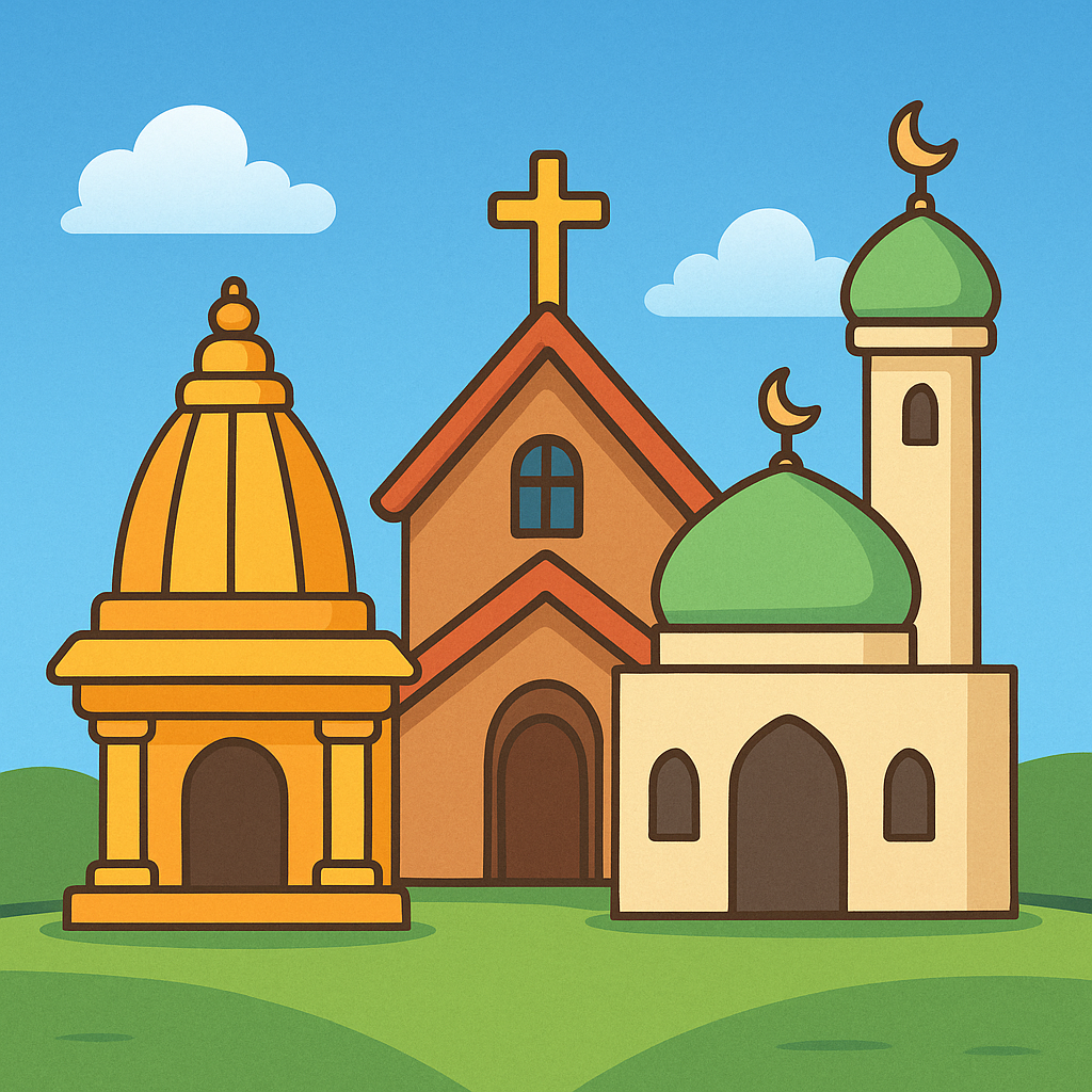 Why do people build temples, churches, and mosques